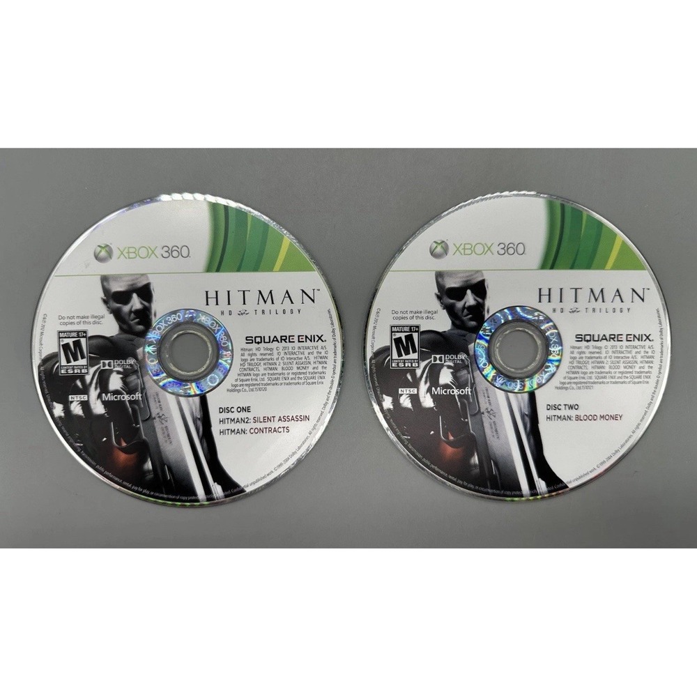 Hitman HD Trilogy Xbox 360 2-Disc Set Silent Assassin Contracts Blood Money